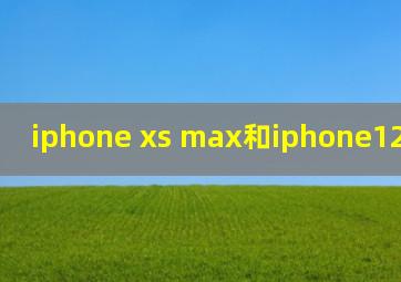 iphone xs max和iphone12 pro对比